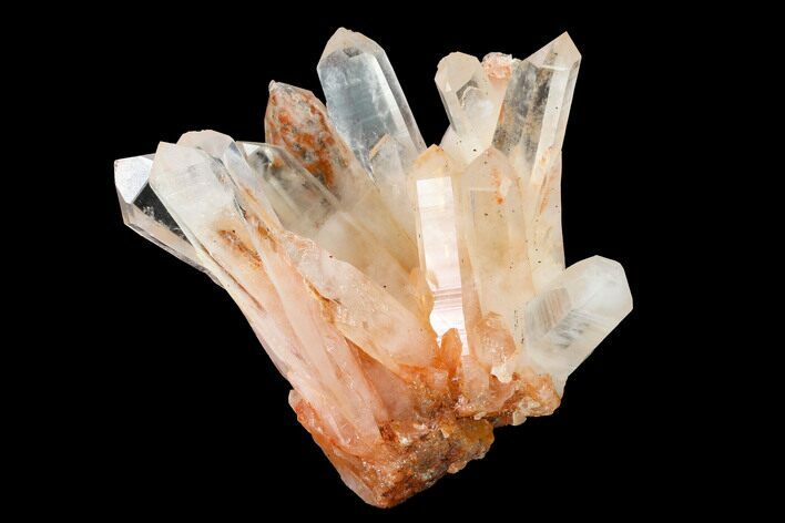Tangerine Quartz Crystal Cluster - Madagascar #156914